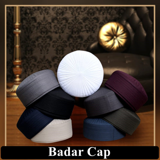 Badar Kufi Premium Islamic Prayer Cap for Men