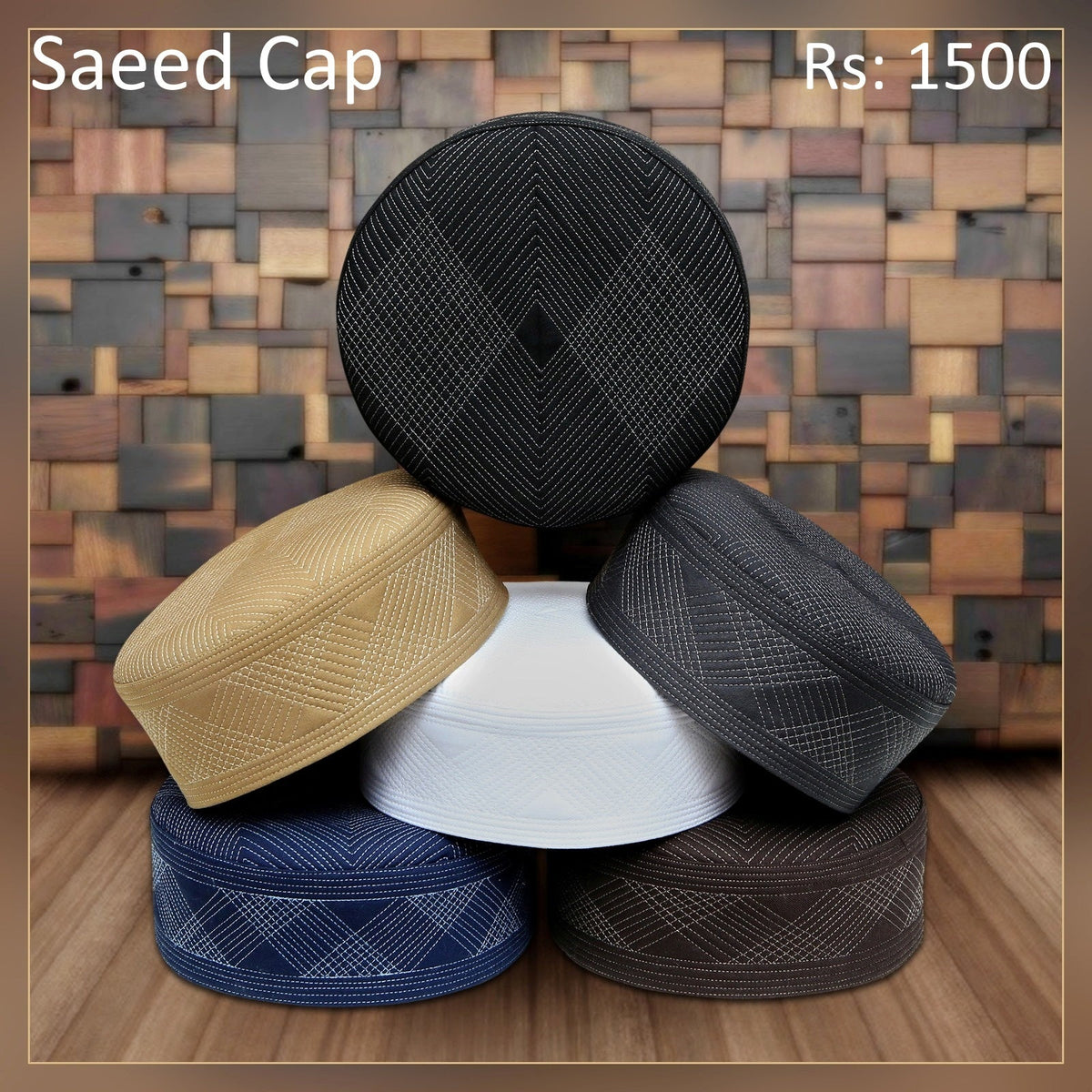 Saeed Kufi Traditional Muslim Prayer Hat