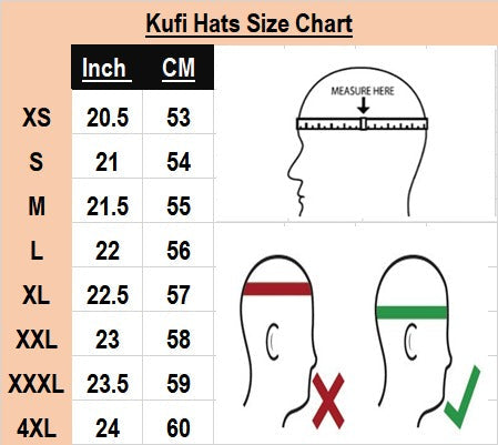 Koofi size chart