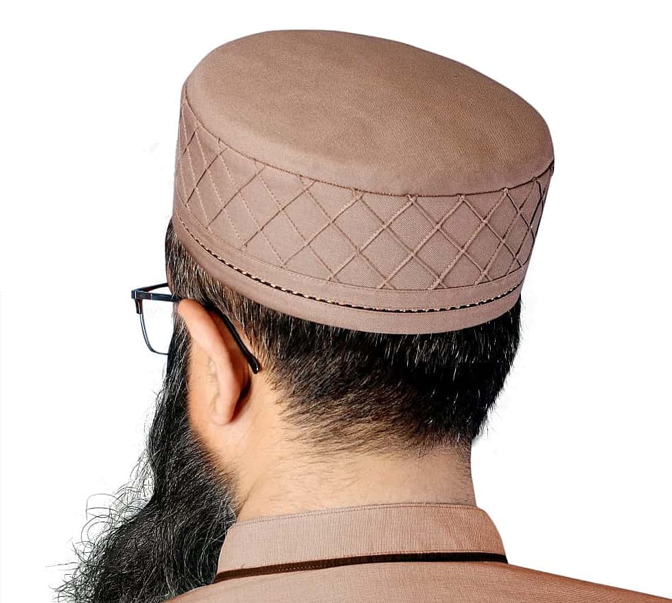 Golden Kinana Kufi Premium Traditional Prayer Cap