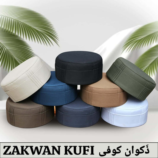 Zakwan Kufi Premium Islamic Prayer Cap for Men
