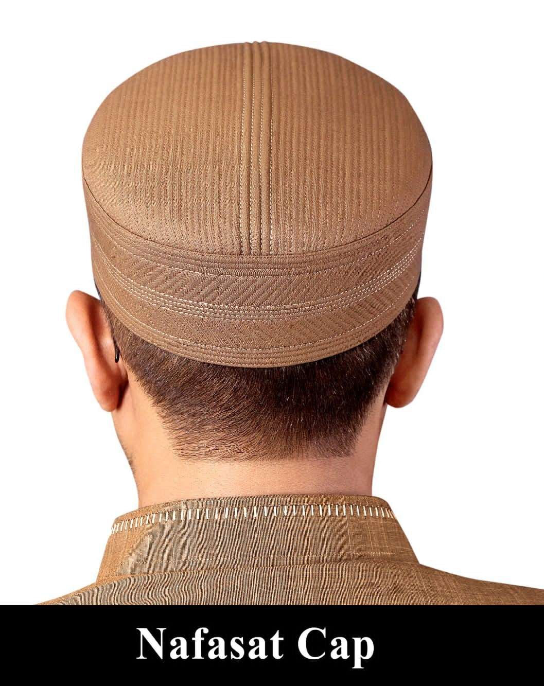 Golden Nafasat Kufi Refined Embroidered Prayer Cap