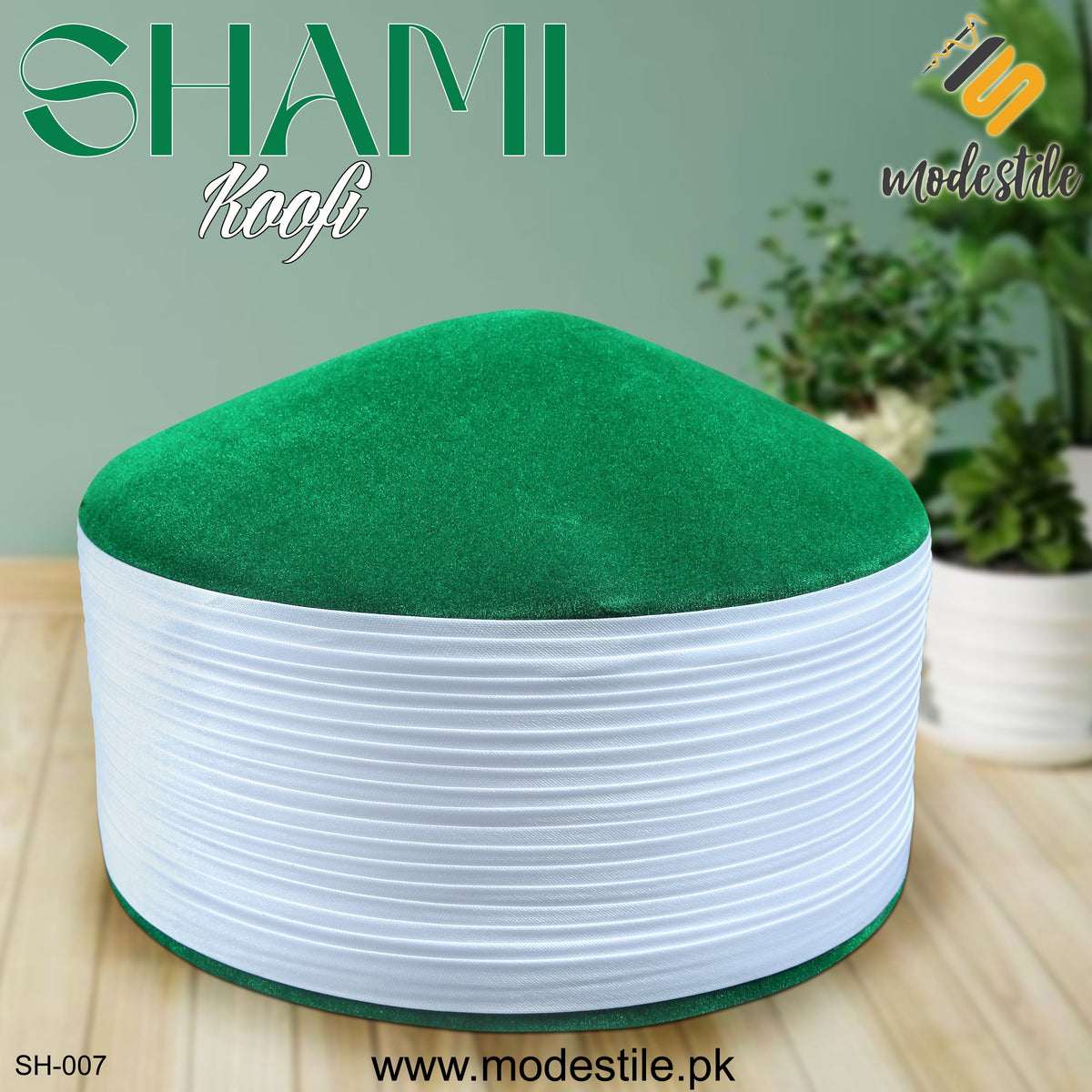 Green SH-007 Handmade Turkish Imam Cap