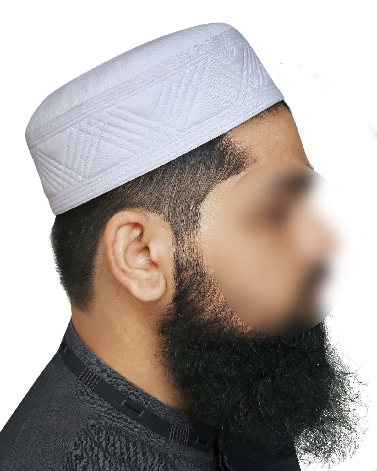 White Jameel Kufi Classic Muslim Namaz Topi