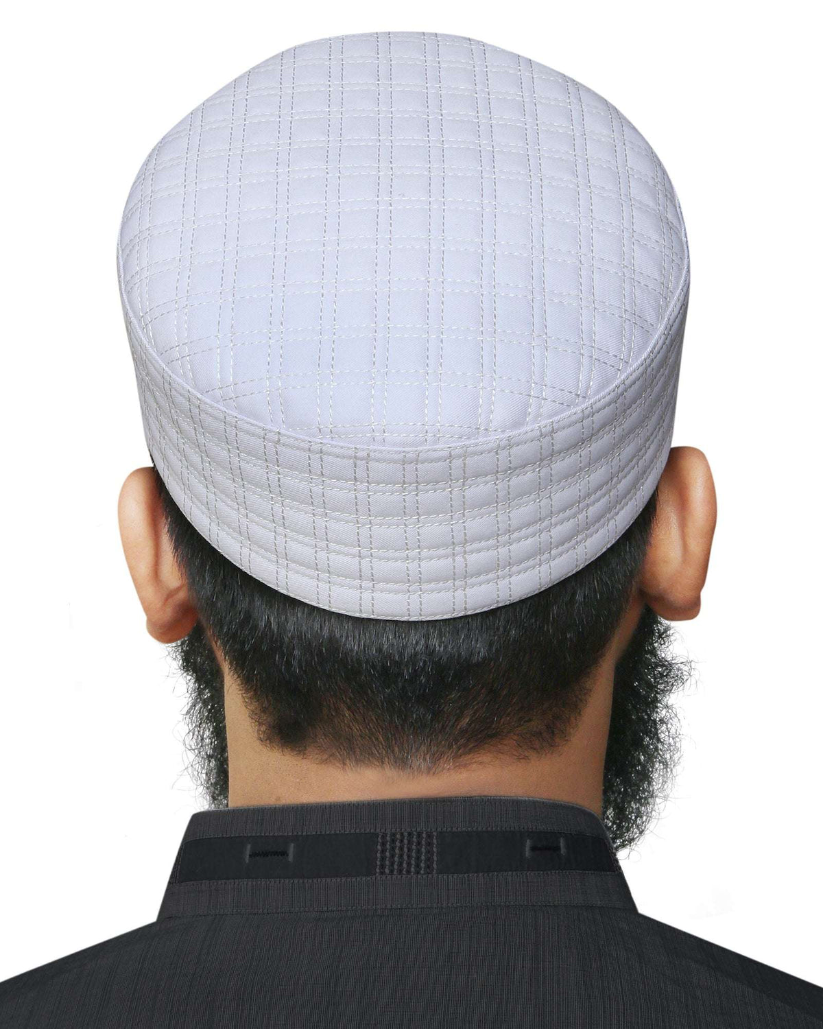 White Nawaz Kufi Classic Muslim Namaz Topi