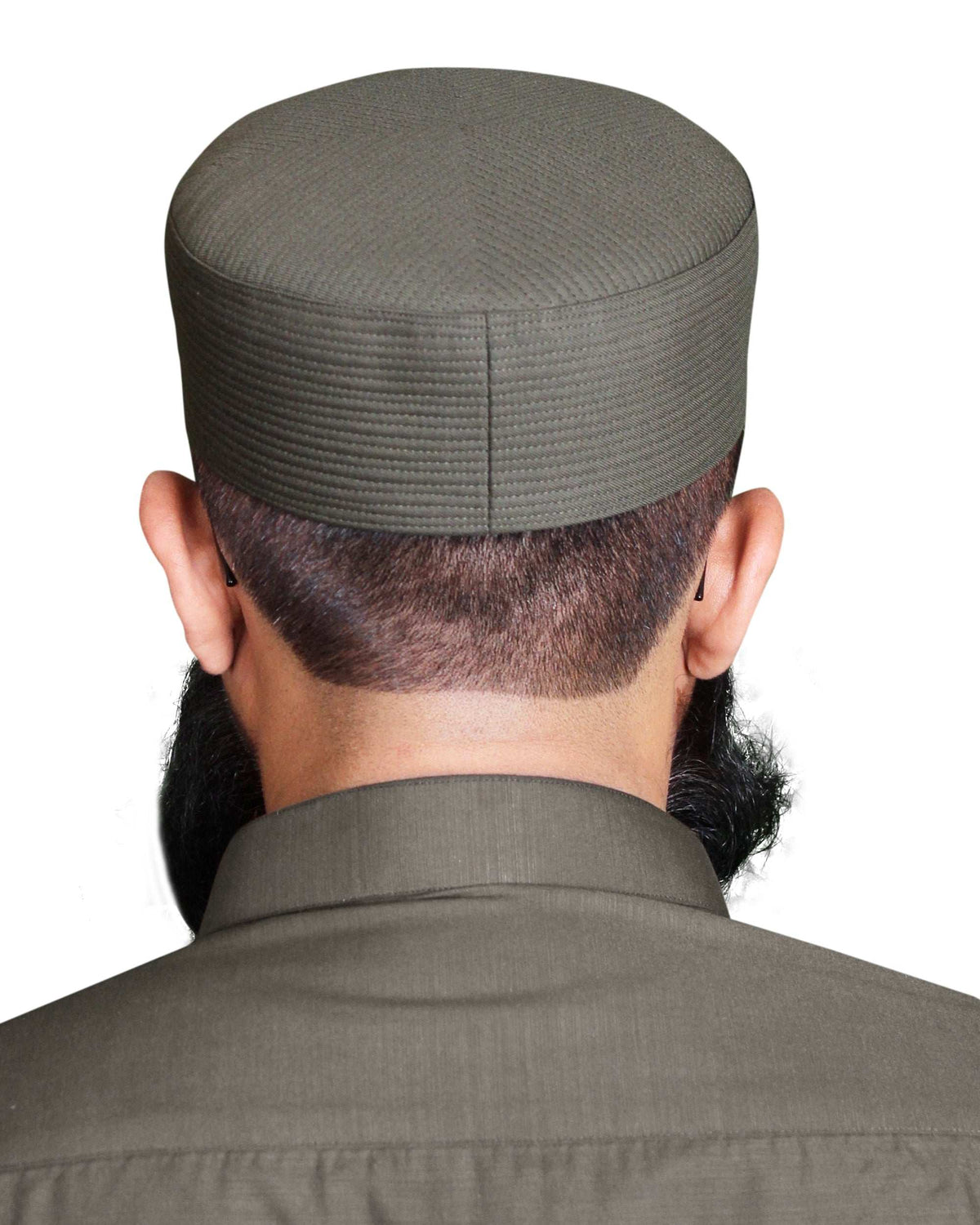 Brown Sirya Kufi Elegant Traditional Muslim Prayer Hat