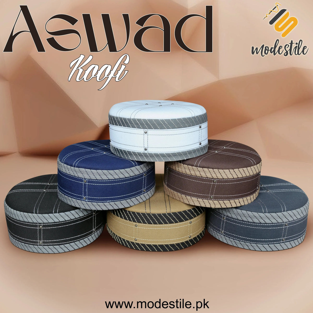 Aswad Kufi Elegant Traditional Prayer Hat