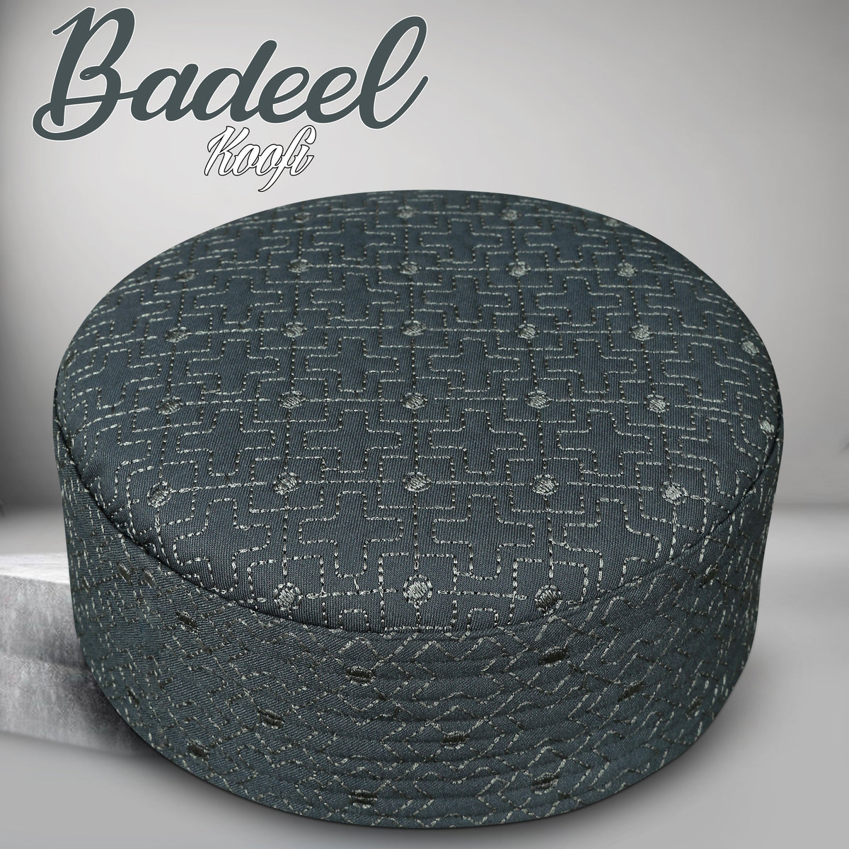 Grey Badeel Kufi Soft Comfortable Namaz Topi