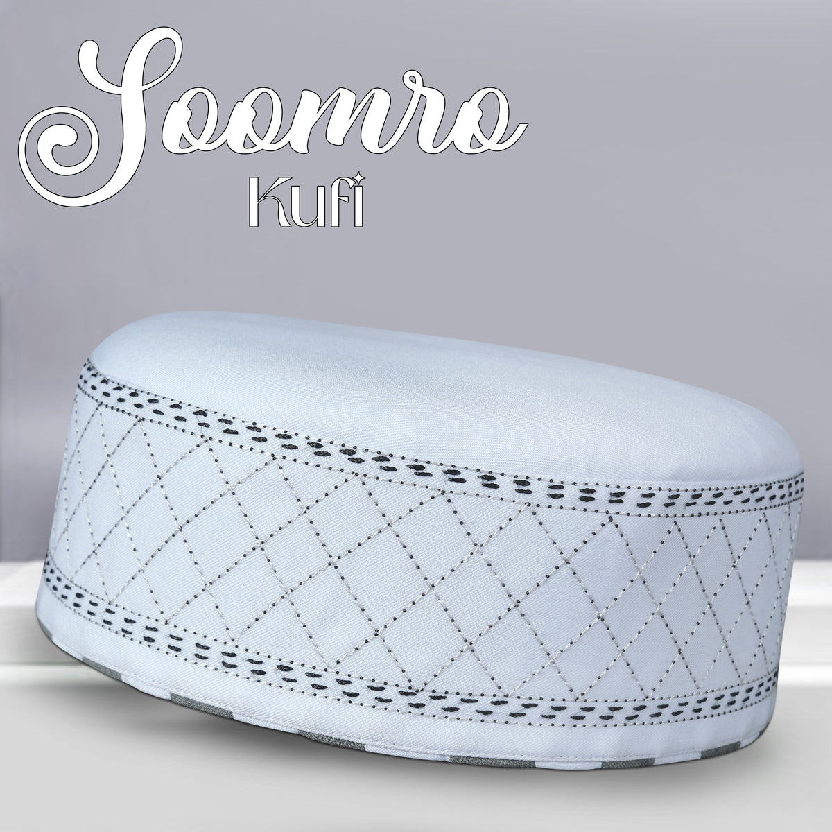 White Soomroo Kufi Classic Muslim Namaz Topi