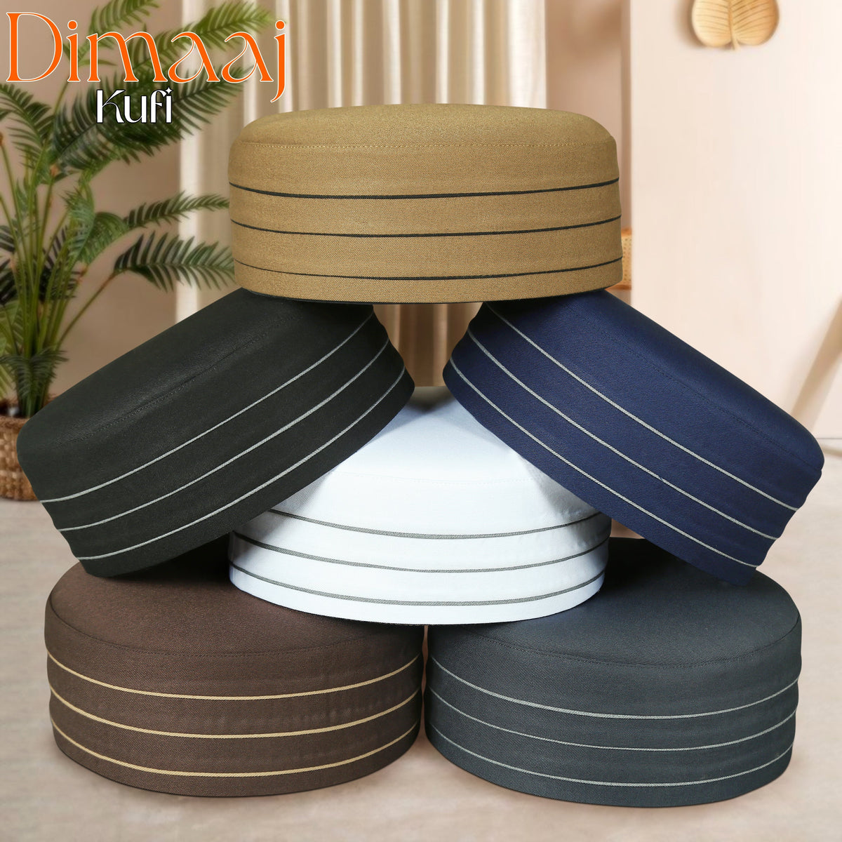 Dimaaj Kufi Soft Comfortable Muslim Islamic Namaz Topi