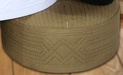 Golden Anas Kufi Premium Embroidered Prayer Cap