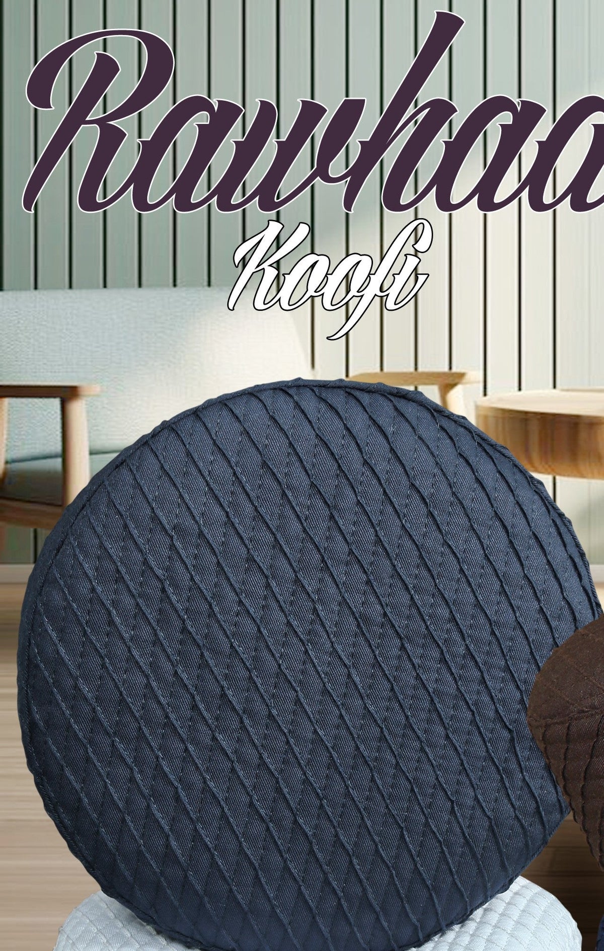 Rawhaan Kufi Cap – Premium Classic Islamic Prayer Cap for Men