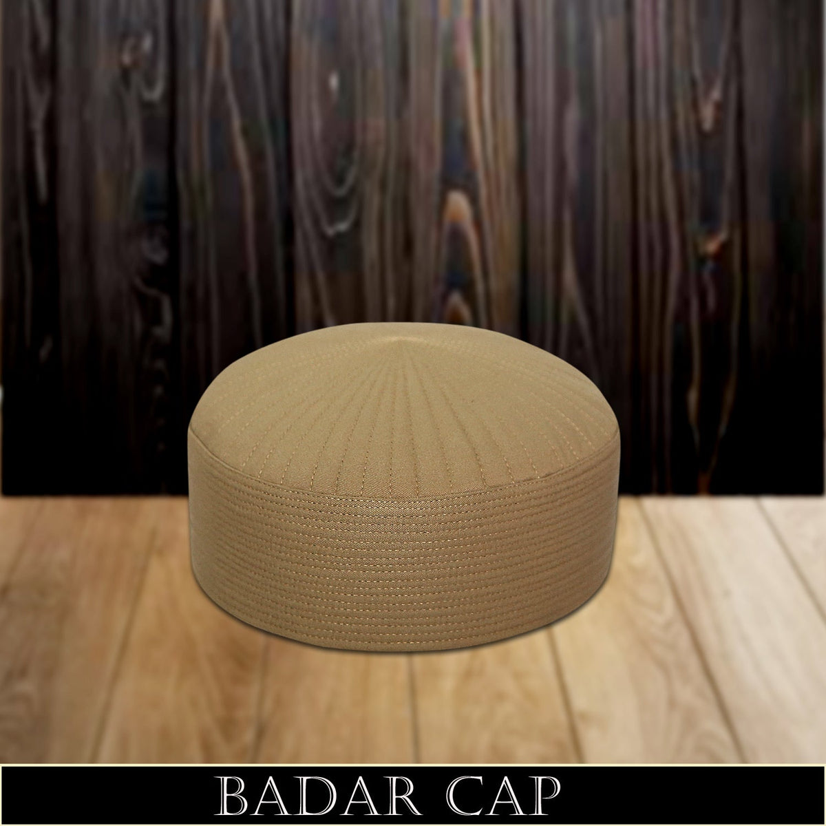 Golden Badar Kufi Premium Embroidered Prayer Cap