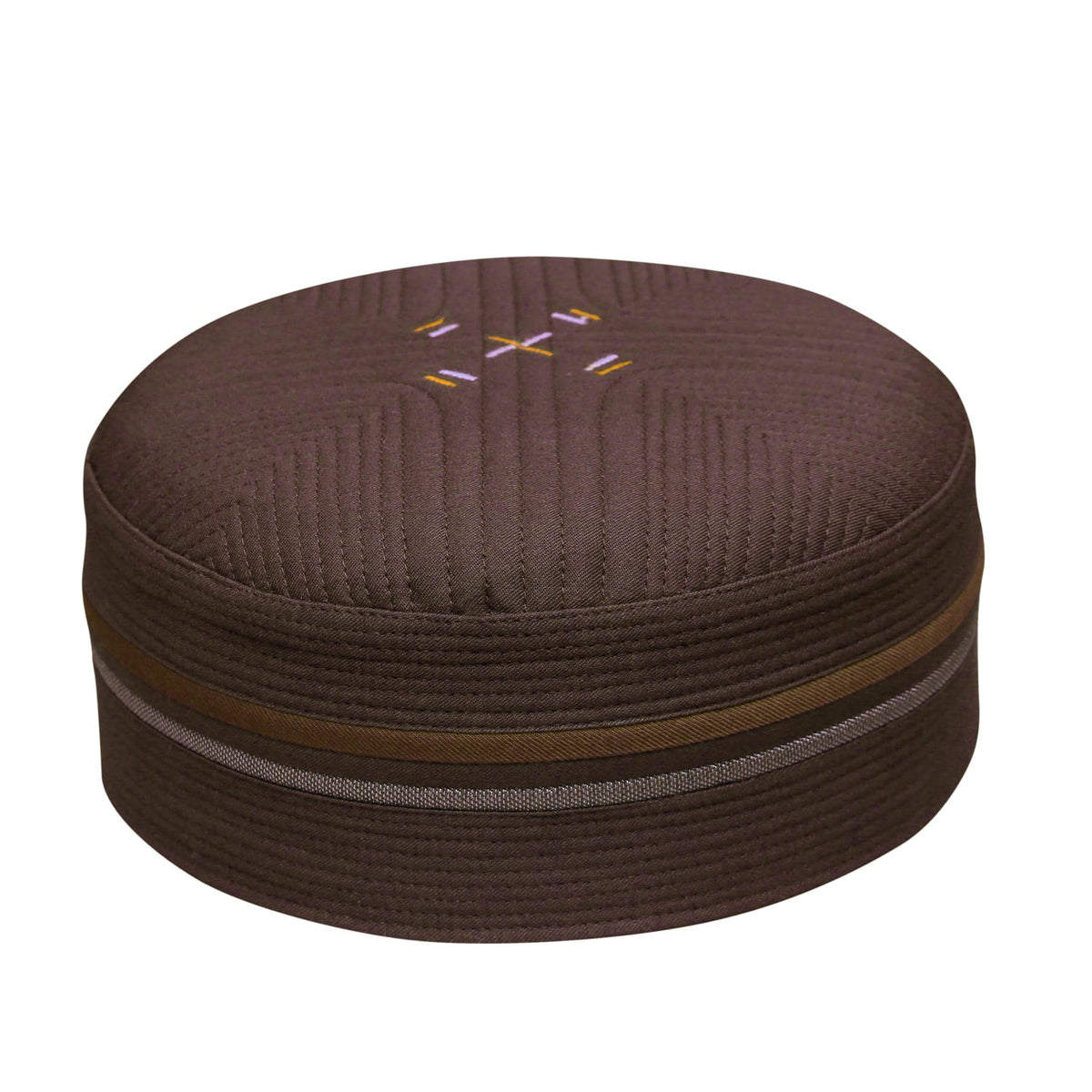 Brown Kamal Kufi Classic Islamic Namaz Topi