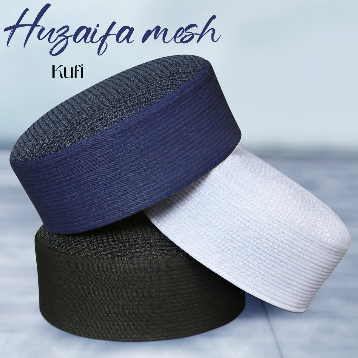 Huzaifa Mesh Kufi Cap – Muslim Prayer Cap for Men