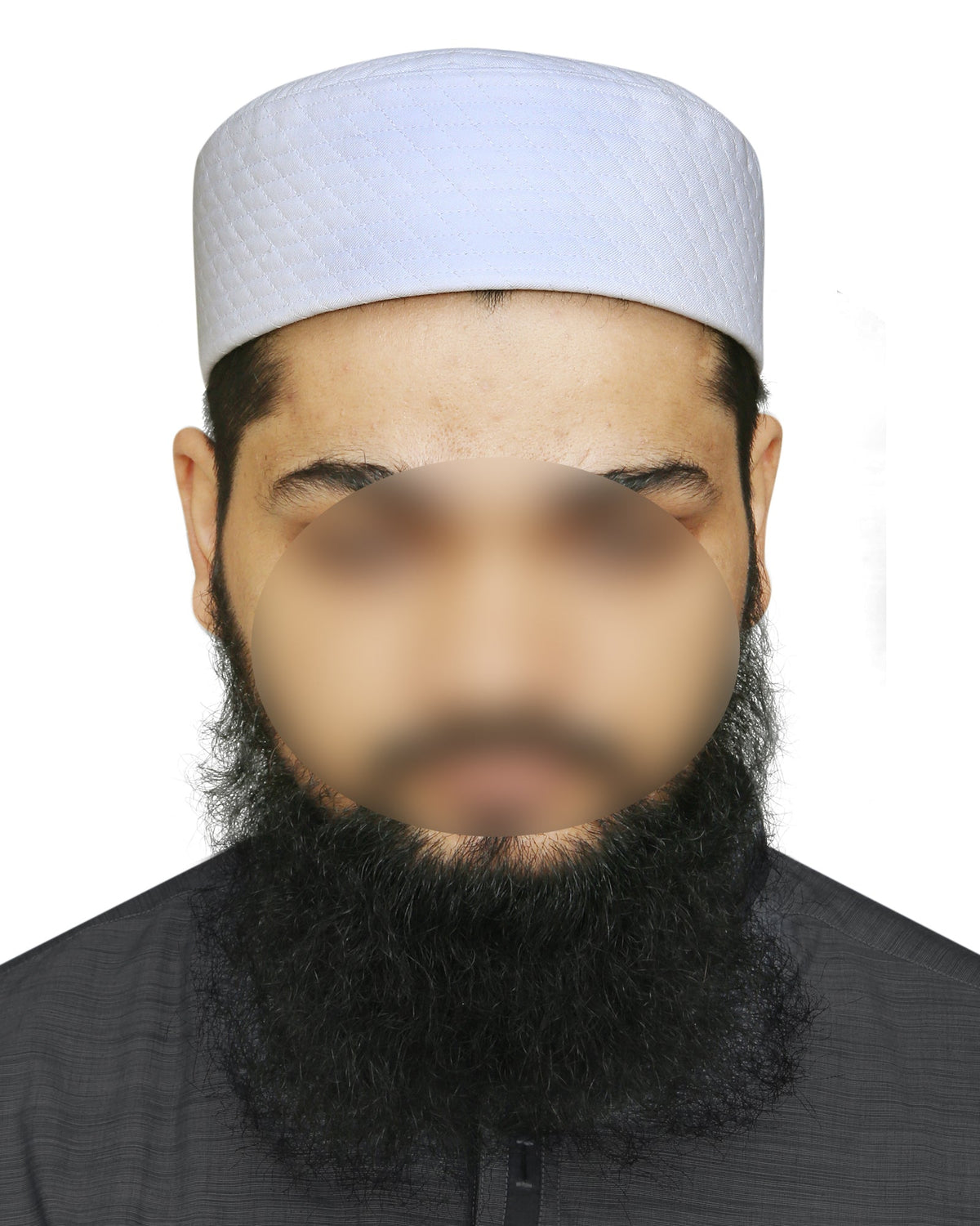 White Asmar Kufi Classic Muslim Namaz Topi