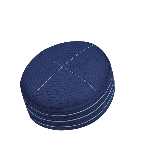 Navy Blue Abbas Kufi Elegant Daily Salah Cap