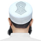 White Mujtaba Nalain Kufi Refined Salah Prayer Hat for Men