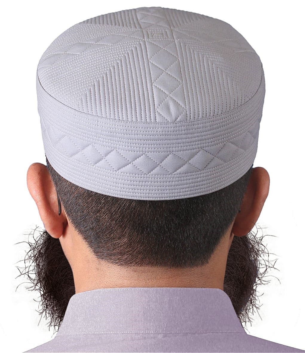 White Shaiq Kufi Classic Muslim Namaz Topi