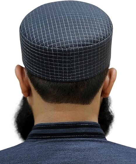 Grey Tehseen Kufi Soft Comfortable Islamic Skull Cap