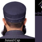 Navy Blue Junaid Kufi Elegant Salah Cap for Men