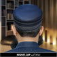Blue Nishaat Kufi Elegant Traditional Muslim Prayer Hat