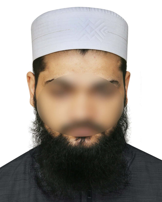 White Anas Kufi Classic Muslim Namaz Topi