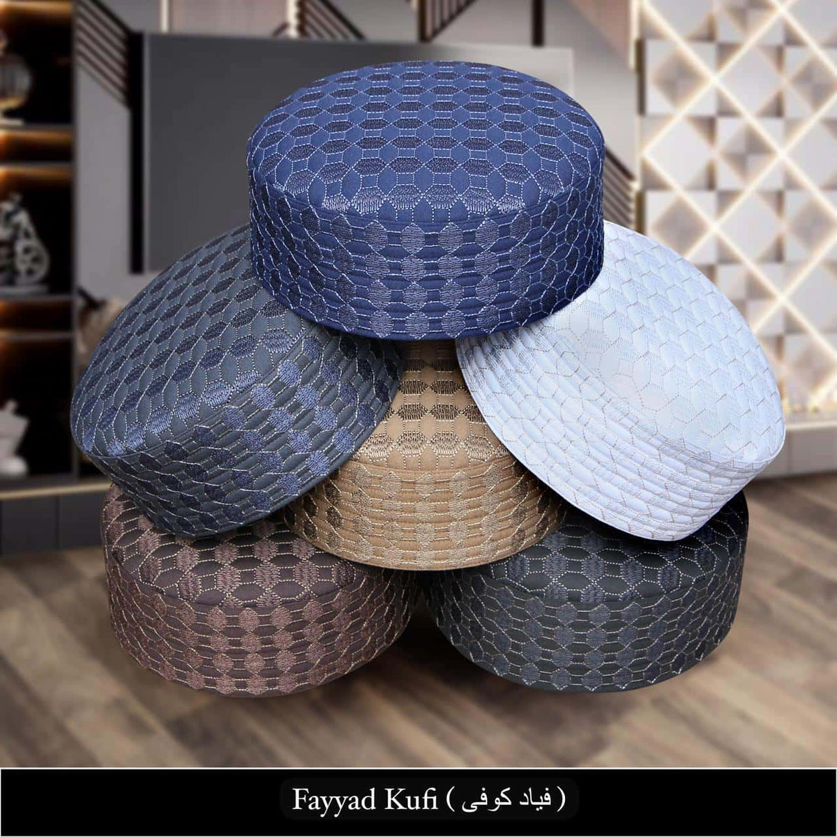 Fayyad Kufi Premium Islamic Prayer Cap for Men