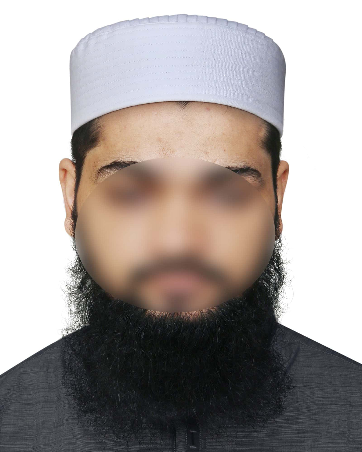 White Ghalib Kufi Classic Muslim Namaz Topi