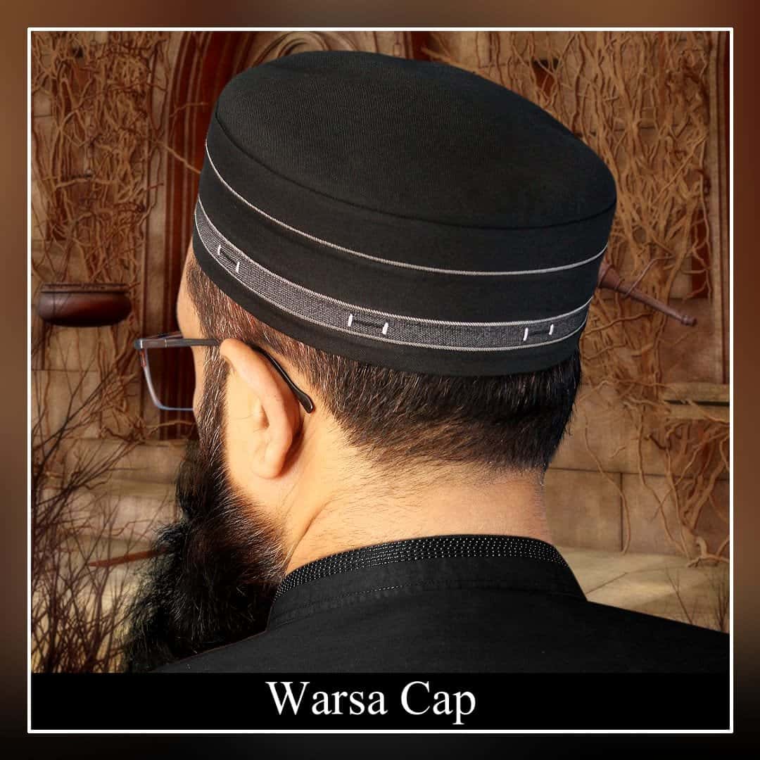 Brown Warsa Kufi Classic Traditional Muslim Prayer Hat