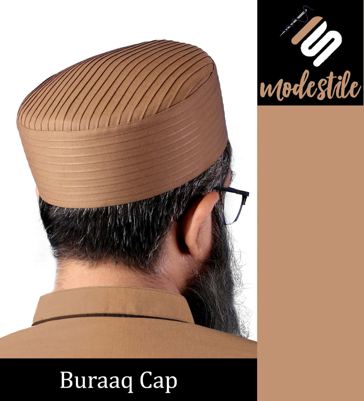 Golden Buraaq Kufi Premium Islamic Namaz Topi