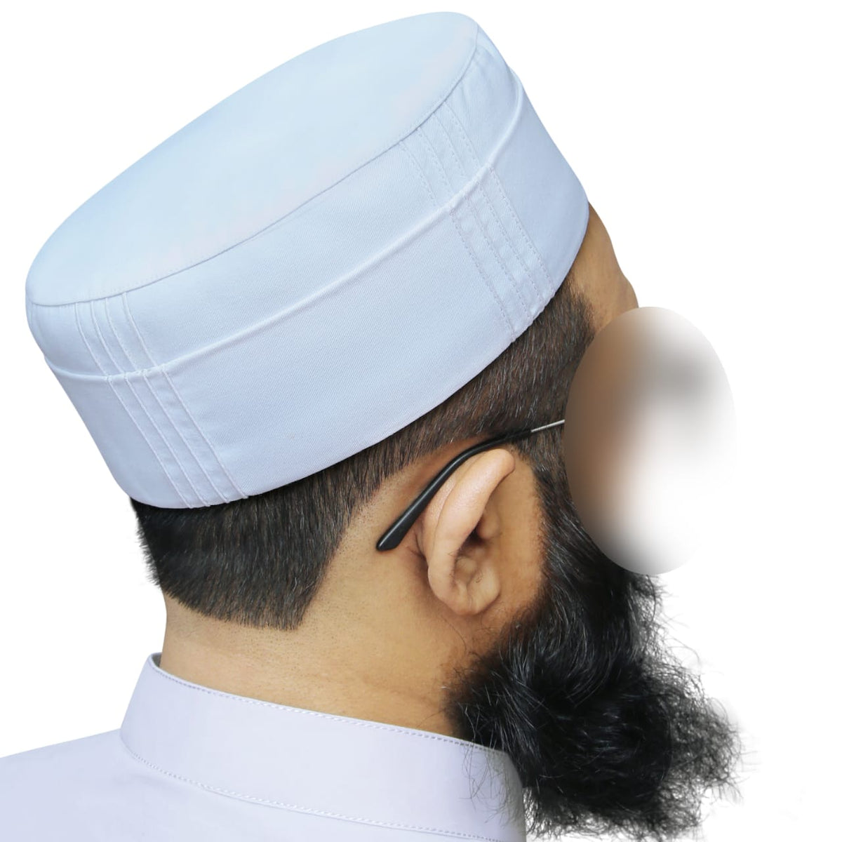 White Zakwan Kufi Refined Salah Prayer Cap for Men