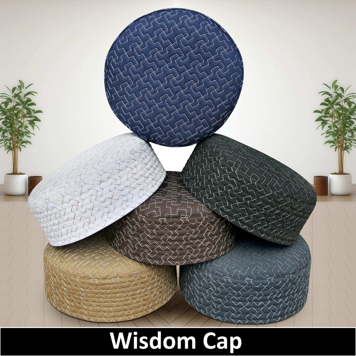 Wisdom Embroidered Nalain Pak Premium Islamic Prayer Cap