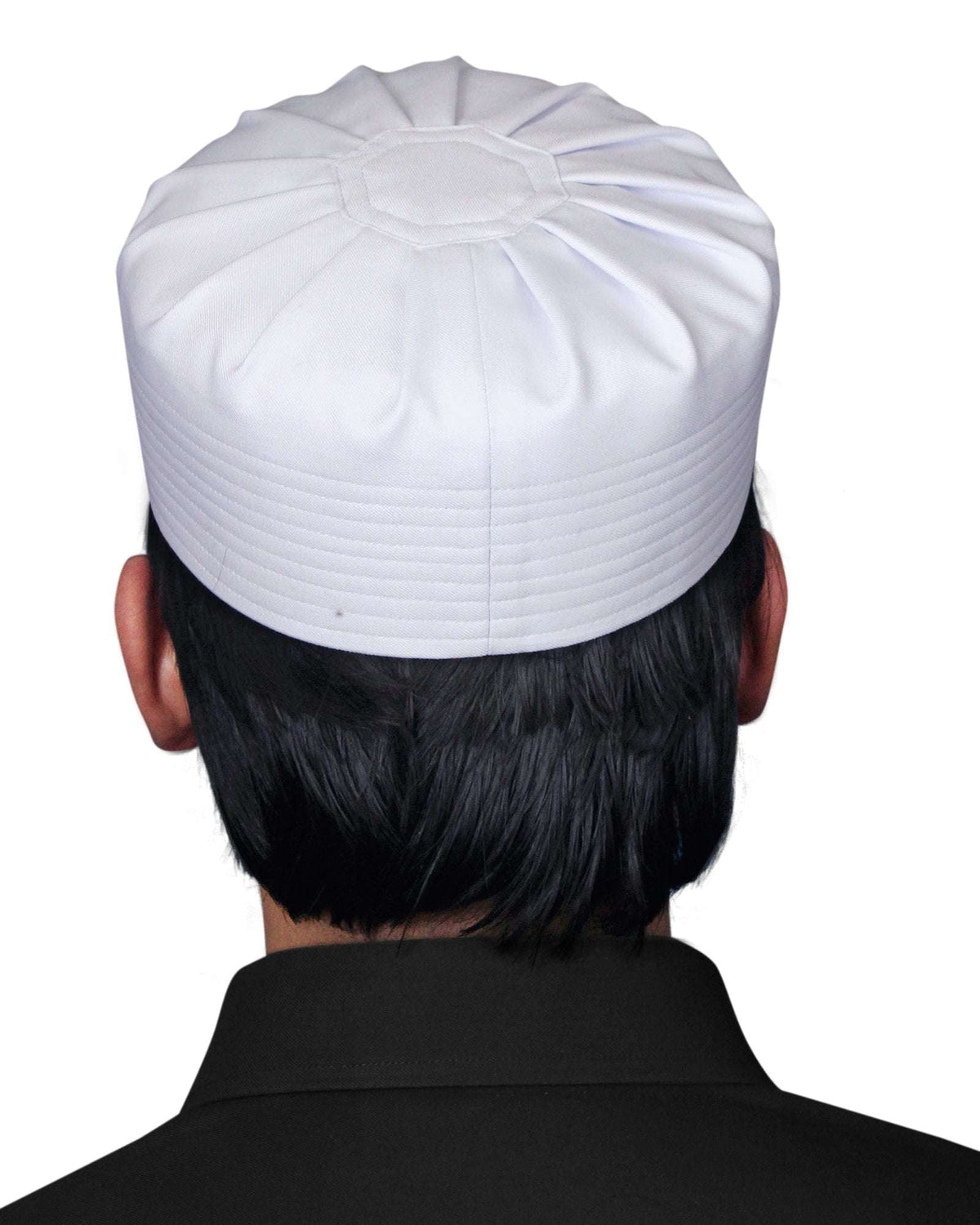 White Umar Kufi Refined Salah Prayer Cap for Men