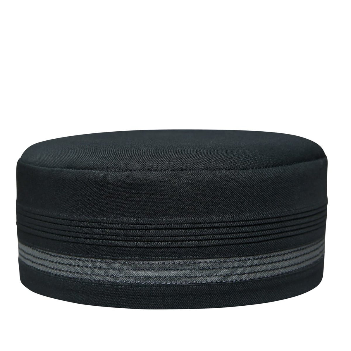 Black Atba Cap Premium Islamic Prayer Kufi for Men
