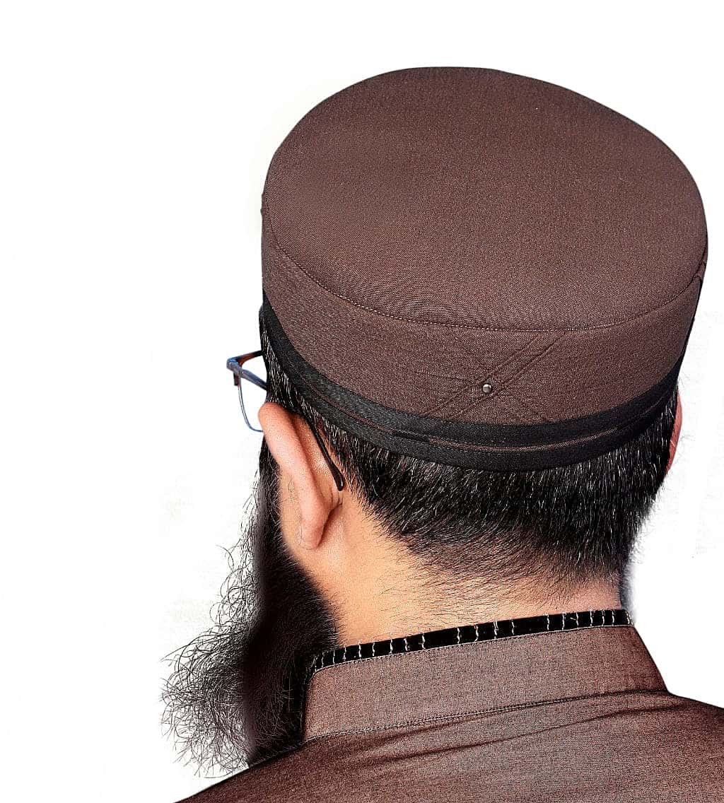 Brown Marhaba Kufi Classic Daily Wear Namaz Topi