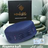 Navy Blue Alqama Kufi Stylish Daily Salah Cap