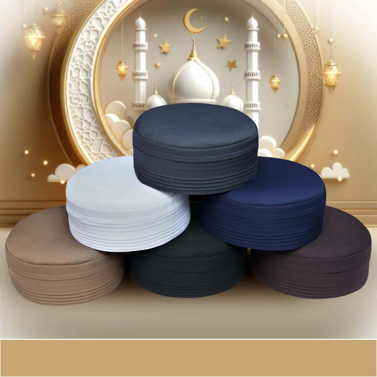 Hashir Kufi Premium Islamic Prayer Cap for Men