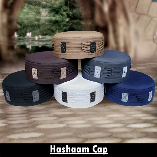 Hashaam Kufi Premium Islamic Prayer Cap for Men