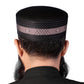 Black Intikhab Kufi Premium Islamic Prayer Cap for Men