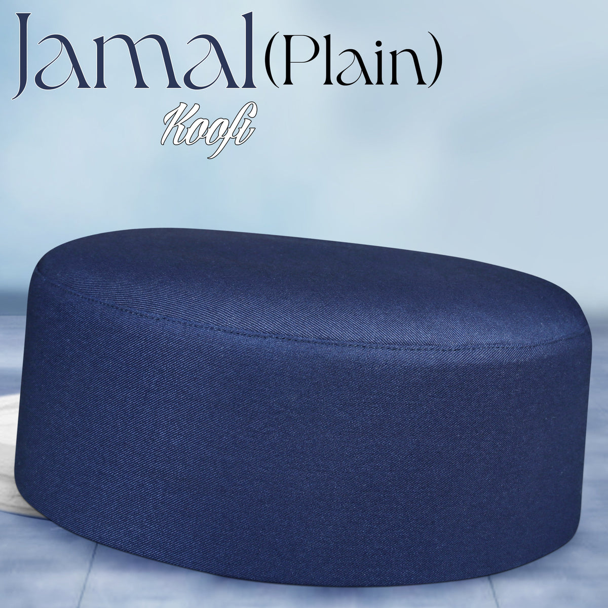 Navy Jamal Kufi Elegant Daily Salah Prayer Cap