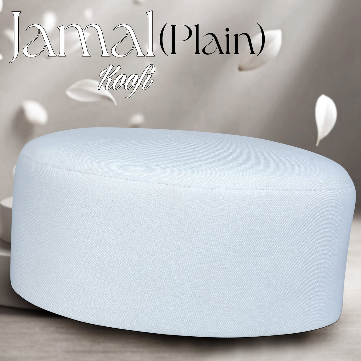 White Jamal Kufi Premium Muslim Namaz Topi