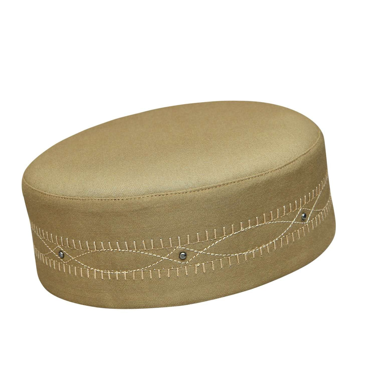 Golden Katib Kufi Premium Traditional Muslim Prayer Cap