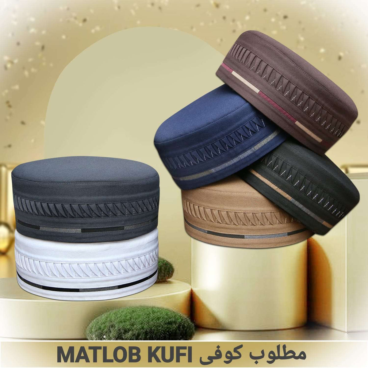 Matloob Kufi Soft Comfortable Islamic Skull Cap