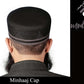 Black Minhaj Kufi Premium Islamic Prayer Cap for Men