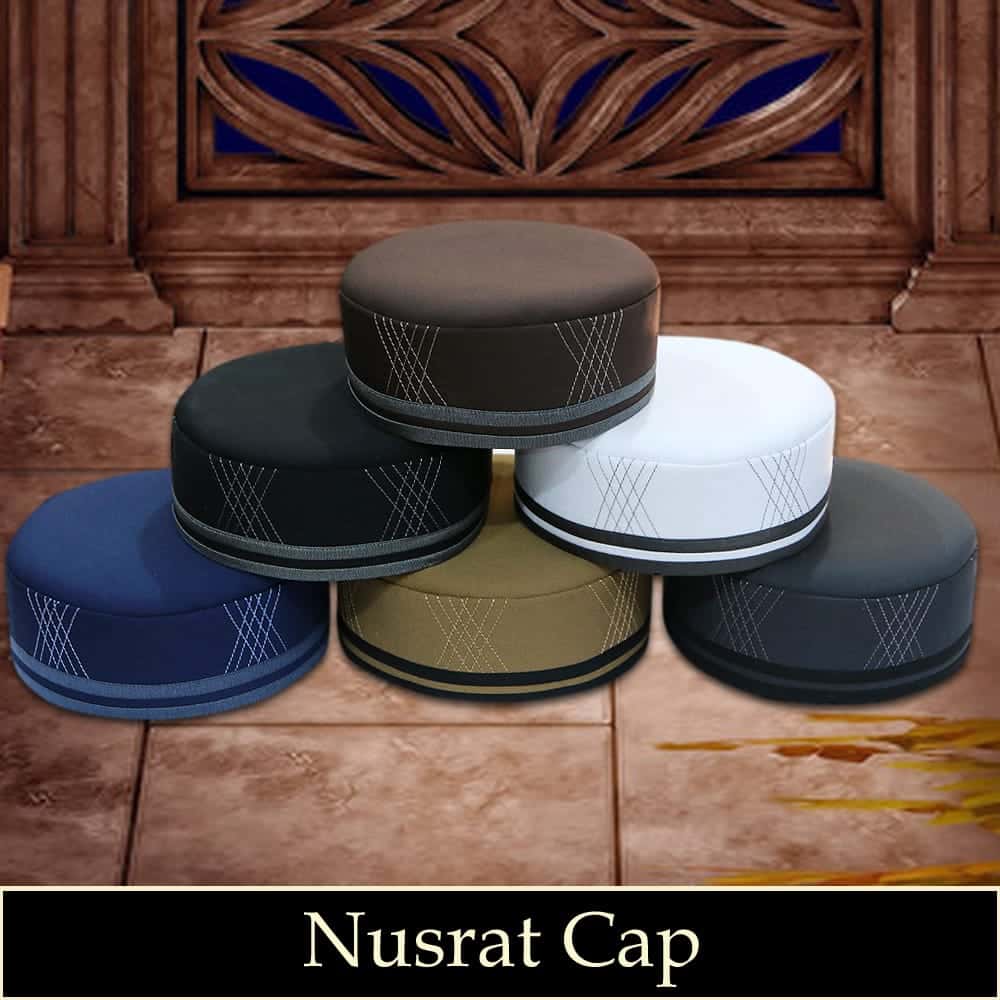 Nusrat Kufi Premium Islamic Prayer Cap for Men