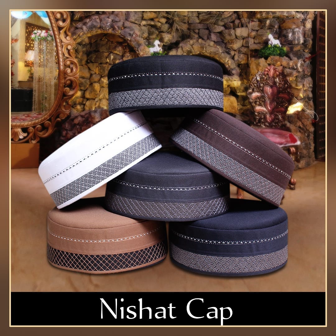 Nishaat Kufi Premium Islamic Prayer Cap for Men
