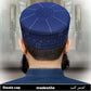 Navy Owais Kufi Elegant Islamic Skull Cap