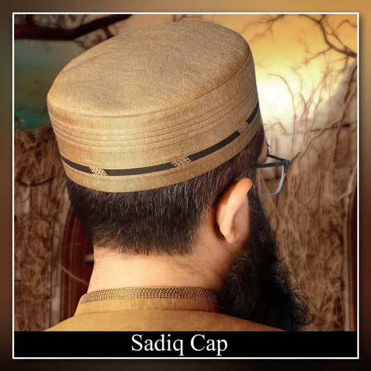 Bronze Sadiq Kufi Premium Traditional Muslim Prayer Cap