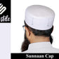 White Sinaan Kufi Classic Muslim Namaz Topi